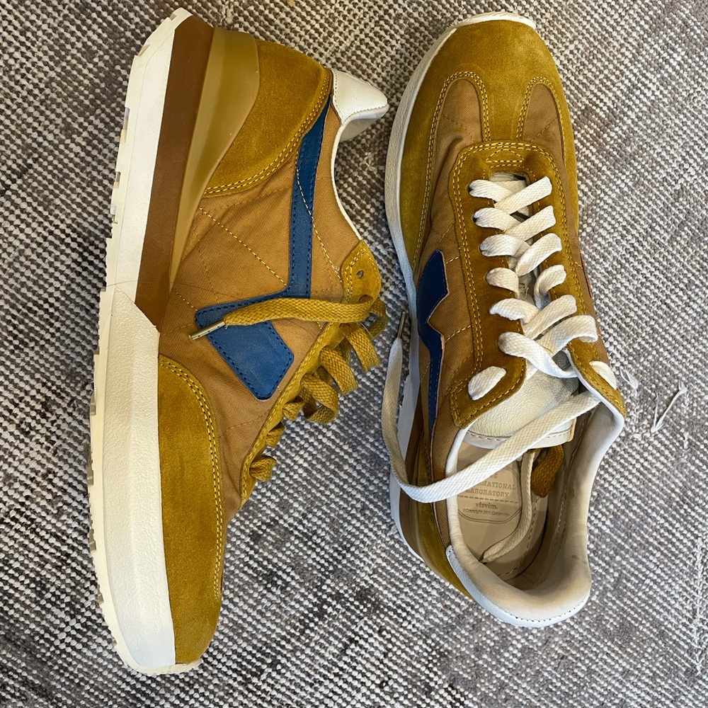 Visvim FKT Runner in mustard/brown